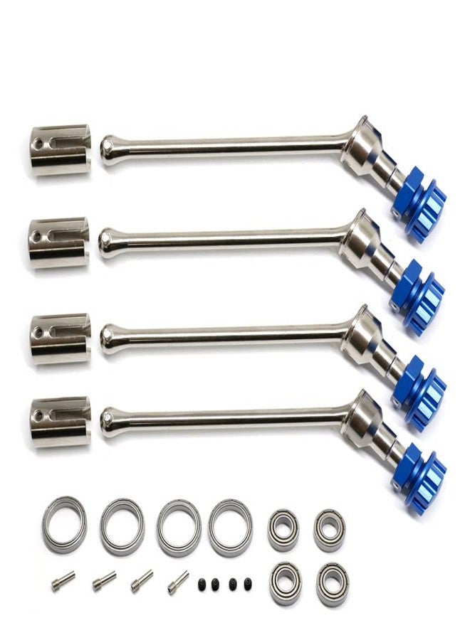 XBERSTAR RC Car Drive Shaft for 1/10 Traxxas MAXX WideMaxx RC Car Vehicle Front Rear Drive Shaft Universal Drive Shaft CVD (Silver+Blue) - Image 1
